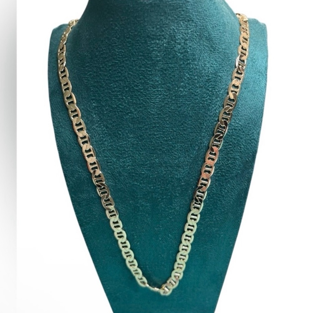 26-27” Figaro Gold Filled Chain Unisex Necklace